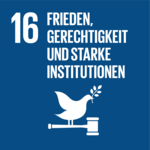 SDG 16 Frieden, Gerechtigkeit und starke Institutionen Frieden, Gerechtigkeit und starke Institutionen ist das 16. Sustainable Development Goal der Vereinten Nationen.