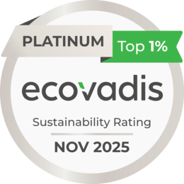 Siegel Platin CSR-Rating EcoVadis 2025 Siegel Platin CSR-Rating EcoVadis 2025